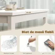 HOMCOM Masă de Sufragerie Extensibilă 80-120 cm pentru 4-6 Persoane, Masă Economisitoare de Spațiu cu Extensie Glisantă, Natural | Aosom Romania 