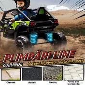 AIYAPLAY ATV Electric pentru Copii 3-5 Ani 12V cu Licență KAWASAKI, Dublu Motor, Telecomandă și Muzică, Negru | Aosom Romania