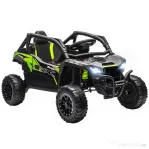 AIYAPLAY ATV Electric pentru Copii 3-5 Ani 12V cu Licență KAWASAKI, Dublu Motor, Telecomandă și Muzică, Negru