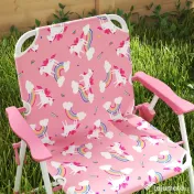 AIYAPLAY Masă de Picnic pentru Copii, Set Masă și Scaune cu 2 Scaune Pliabile și Umbrelă Detasabilă, Temă Junglă, Mobilier de Exterior pentru Grădină, Patio, Roz | Aosom Romania 