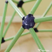 AIYAPLAY Cupolă de Cățărat pentru Copii 3-8 Ani, pentru Interior și Exterior, cu Margini Netede, din Plastic, 182,5x182,5x119 cm, Verde și Violet | Aosom Romania 