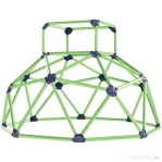 AIYAPLAY Joc de Cățărat pentru Copii 3-8 Ani, Cupolă cu Margini Rotunjite, din PP, 182,5x182,5x119 cm, Verde și Violet