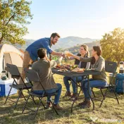 Outsunny măsuțe pentru plajă ușoare mobilier de camping bucătărie plastic pop pliabil pentru banchete | Aosom Romania
