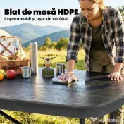 Outsunny măsuțe pentru plajă ușoare mobilier de camping bucătărie plastic pop pliabil pentru banchete | Aosom Romania
