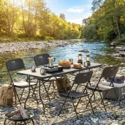 Outsunny măsuțe pentru plajă ușoare mobilier de camping bucătărie plastic pop pliabil pentru banchete | Aosom Romania