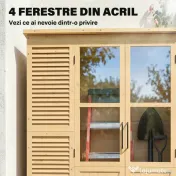 Outsunny magazie debara spațiu depozitare unelte dulap exterior | Aosom Romania 