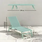 Outsunny Set 2 Șezlonguri cu Măsuță, Șezlonguri Grădină cu Spătar Reglabil. | Aosom Romania 