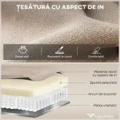 HOMCOM Fotoliu Rabatabil Manual cu Pernă Groasă, Suport pentru Picioare, 85x93x105cm, Bej | Aosom Romania