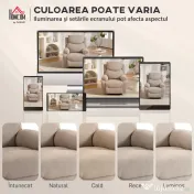 HOMCOM Fotoliu Rabatabil Manual cu Pernă Groasă, Suport pentru Picioare, 85x93x105cm, Bej | Aosom Romania