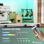 HOMCOM Servantă de Bucătărie Rustică 180 cm, Dulap cu Priză de Alimentare, Lumini LED, Suport pentru Sticle, Suprafață pentru Cuptor cu Microunde, Rafturi Deschise, Uși Glisante, Orificiu pentru Cabluri, Alb | Aosom Romania