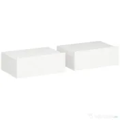 HOMCOM Set de 2 Noptiere Suspendate pentru Dormitor cu Sertar, 40x30x15 cm, Alb | Aosom Romania 