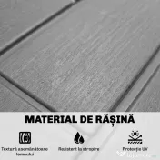 Outsunny Ladă de Depozitare pentru Grădină 227L din Rășină Rezistentă la Apă și UV cu Închidere, 106,5x43x54,5 cm, Gri | Aosom Romania 