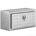 HOMCOM Cutie de scule de 96L din aluminiu cu încuietoare, 2 chei și mâner lateral, 76.2x35.5x40.6 cm, argintiu