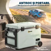 Outsunny Frigider Portabil 42,5L cu Compresor și Control prin Aplicație, -20℃ la 20℃ | Aosom Romania