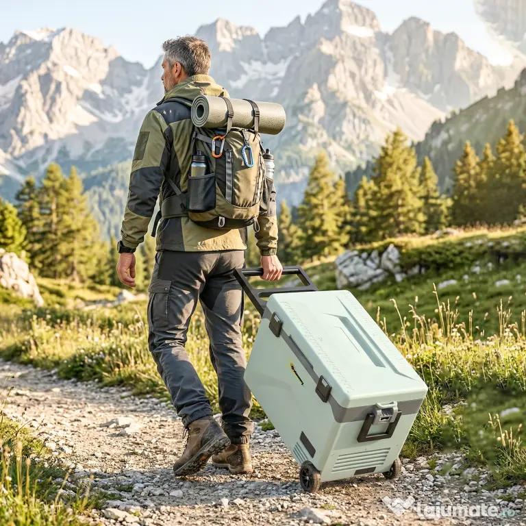 Outsunny Frigider Portabil 42,5L cu Compresor și Control prin Aplicație, -20℃ la 20℃ | Aosom Romania