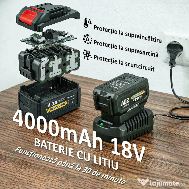 Outsunny Suflător cu Baterie 18V, Suflător de Frunze cu Baterie 4Ah, Motor Fără Perii 250W, 6 Niveluri de Viteză 149 km/h, Turbo Boost, Încărcător, Ușor, pentru Grădină, Frunze, Zăpadă, Praf | Aosom Romania