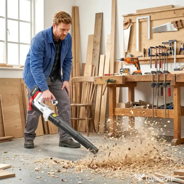 Outsunny Suflător cu Baterie 18V, Suflător de Frunze cu Baterie 4Ah, Motor Fără Perii 250W, 6 Niveluri de Viteză 149 km/h, Turbo Boost, Încărcător, Ușor, pentru Grădină, Frunze, Zăpadă, Praf