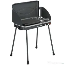 Outsunny Grătar barbecue compact cu arzător pentru camping