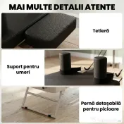SPORTNOW Reformer Pilates Pliabil pentru Acasă cu 2 Benzi Elastice, Alb 