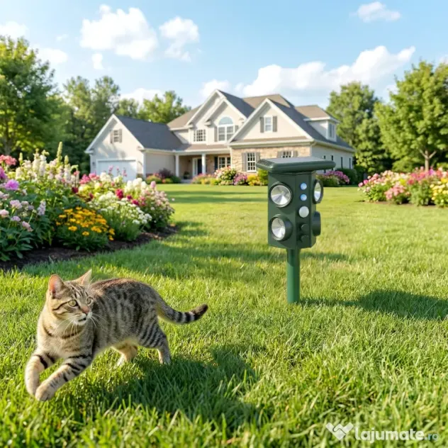 Outsunny Dispozitiv de Alungare a Animalelor, Repelent Ultrasonic | Aosom Romania