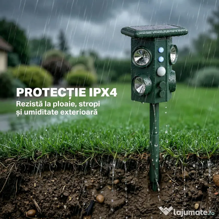 Outsunny Dispozitiv de Alungare a Animalelor, Repelent Ultrasonic | Aosom Romania