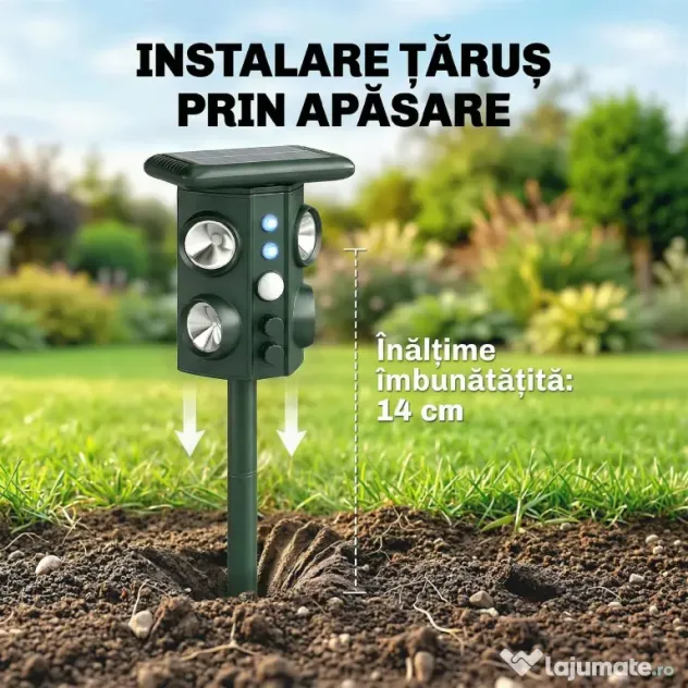 Outsunny Dispozitiv de Alungare a Animalelor, Repelent Ultrasonic | Aosom Romania