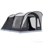 Outsunny Cort de Camping Tunel pentru 2-4 Persoane, Înălțime 213cm, cu 2 Camere, Cort Familial Impermeabil 3000mm cu Verandă, Ferestre, Buzunare, Cârlig și Geantă de Transport, Bleumarin