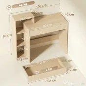 HOMCOM birou dotat cameră de studiu | Aosom Romania 