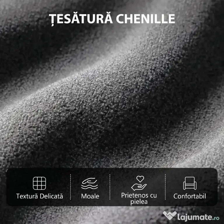 HOMCOM Fotoliu Reclinabil Manual cu Masaj 160°, Chenille, Suport Picioare, Telecomandă, Buzunare, Gri Închis | Aosom Romania