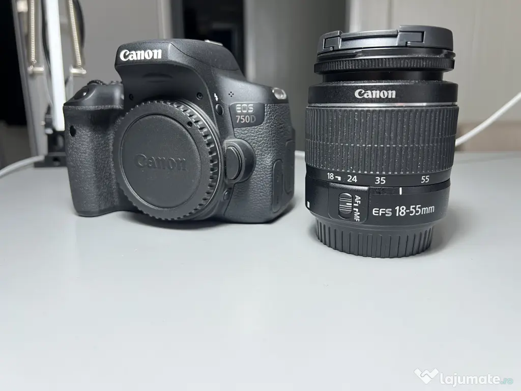 Canon 750D+obiectiv+trepied Manfrotto+6 lumini studio+blitz Metz+suport fundal