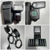 Canon 750D+obiectiv+trepied Manfrotto+6 lumini studio+blitz Metz+suport fundal 