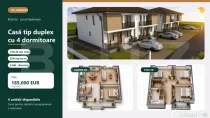 Casa tip duplex cu 4 dormitoare și 250 mp teren, zona Dedem