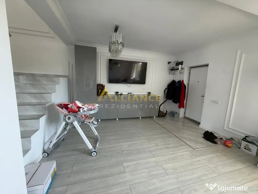 Duplex mobilat si utilat-3 camere-300 m de STV
