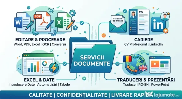 Editare Word, PDF, Excel | Creare CV & Scrisori Intenție | Traduceri & OCR