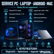 Service PC, Laptop, Windows, Android | Reparații, SSD, RAM, Recuperare Date 