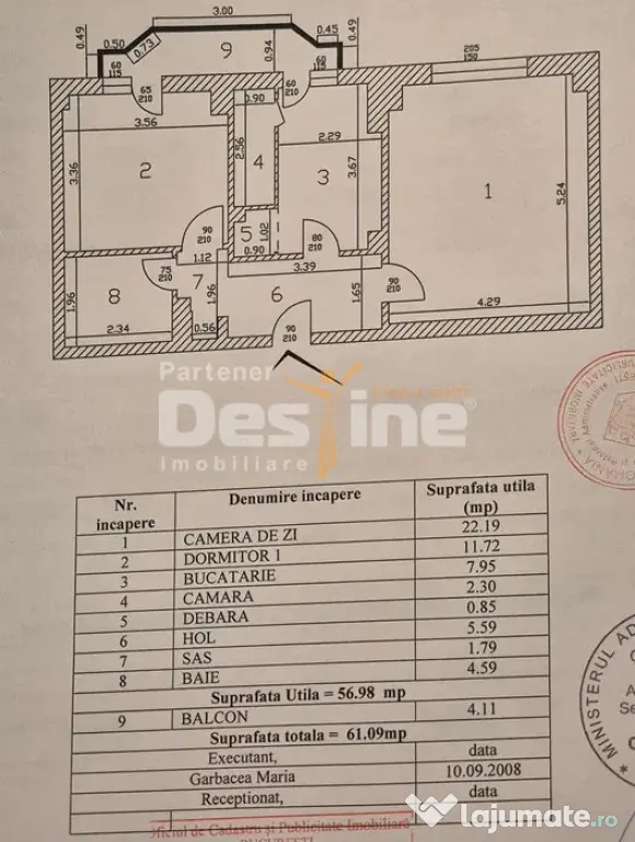 Apartament 2 Camere etaj 1 bloc 1987 in zona Iancului