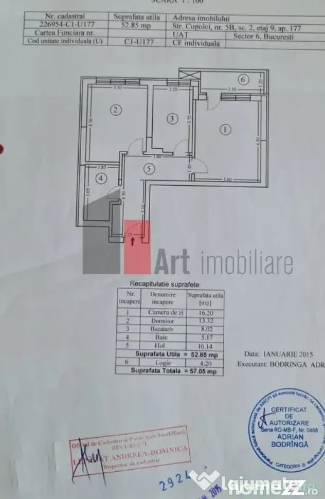 Oferim spre vanzare ap de 2 camere, Lujerului, Bloc nou P...