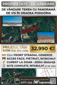 Vând teren extravilan Podgoria