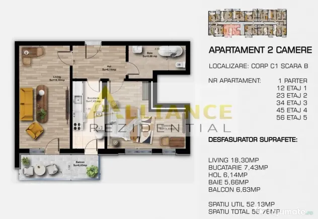 COMISION 0 | 2 camere decomandat | Metrou Berceni | Direc...