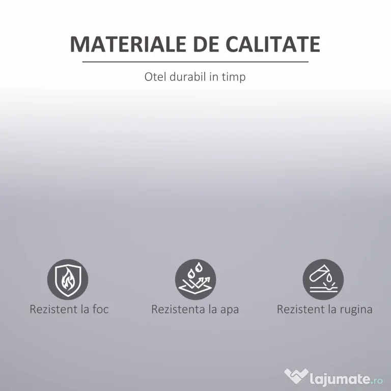Vinsetto Dulapior Documente – Otel Gri 80×40×92,5 cm cu inchidere