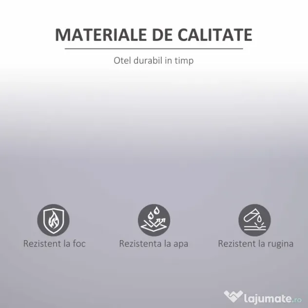 Vinsetto Dulapior Documente – Otel Gri 80×40×92,5 cm cu inchidere