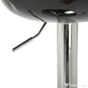 HOMCOM set 2 scaune de bar, plastic ABS, negru 