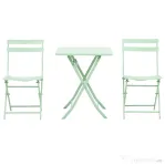 Outsunny Set Masa si Scaune de Gradina Pliabile din Metal Verde