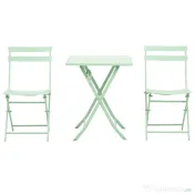 Outsunny Set Masa si Scaune de Gradina Pliabile din Metal Verde 