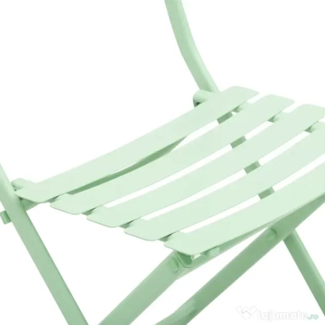 Outsunny Set Masa si Scaune de Gradina Pliabile din Metal Verde