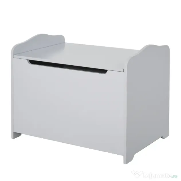 HOMCOM cufar din lemn, cu capac, 60x40x48cm, gri