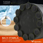 HOMCOM Sac Boxe de la Sol Autoportant, Sac pentru Box cu Bază Umplută cu Apă și Nisip, Negru 