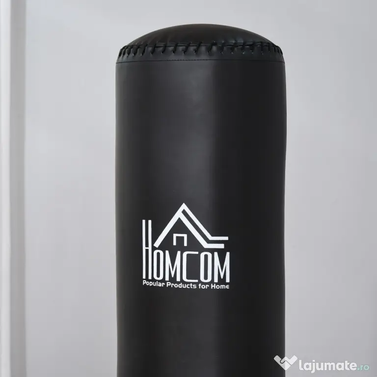 HOMCOM Sac Boxe de la Sol Autoportant, Sac pentru Box cu Bază Umplută cu Apă și Nisip, Negru
