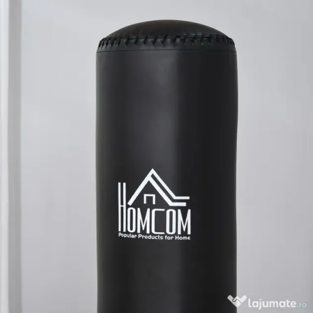 HOMCOM Sac Boxe de la Sol Autoportant, Sac pentru Box cu Bază Umplută cu Apă și Nisip, Negru