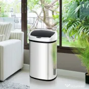 HOMCOM Cos Gunoi Inox – 58 L, Cu Senzor pentru Deschidere Automata 
